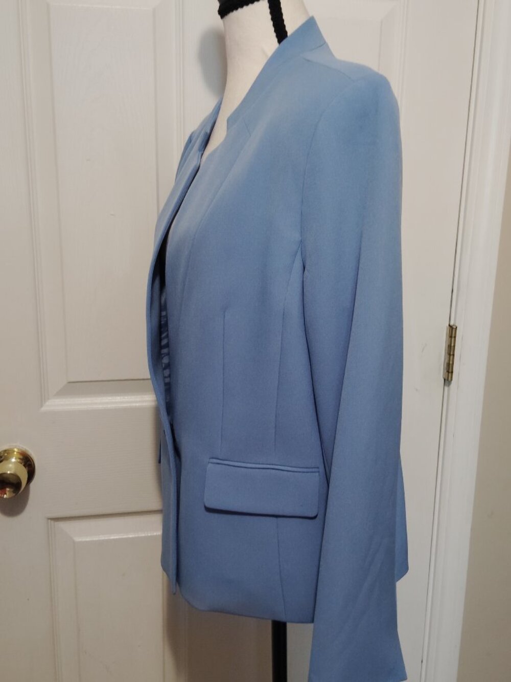 Kasper Elegant Women's Open Front Blazer Size 14P Blue, New Without tag. - Picture 5 of 6